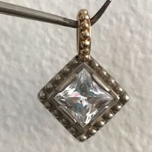 Vintage 14K Gold Sterling Silver Necklace Pendant Enhancer